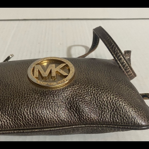 Michael kors small bronze distressed leather bag - Picture 3 of 9